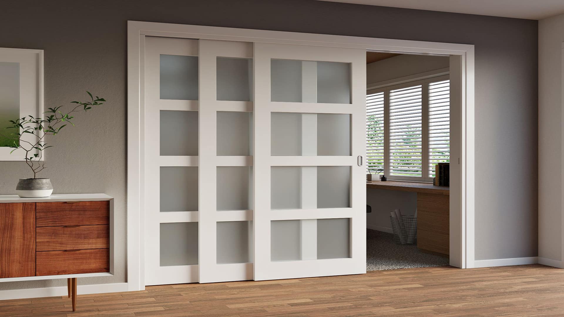 Install sliding door​
